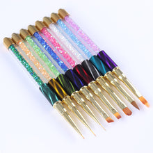1Pc Gradient Nail Liner Painting Brush Pen Multi Size UV Gel Cat Eye Rhinestone Handle Manicure Nail Art Brush Tool
