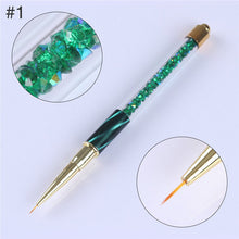 1Pc Gradient Nail Liner Painting Brush Pen Multi Size UV Gel Cat Eye Rhinestone Handle Manicure Nail Art Brush Tool