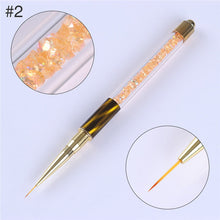 1Pc Gradient Nail Liner Painting Brush Pen Multi Size UV Gel Cat Eye Rhinestone Handle Manicure Nail Art Brush Tool