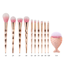 1Pcs Diamond Makeup Brush Set Big Fish Tail Foundation Powder Brushs